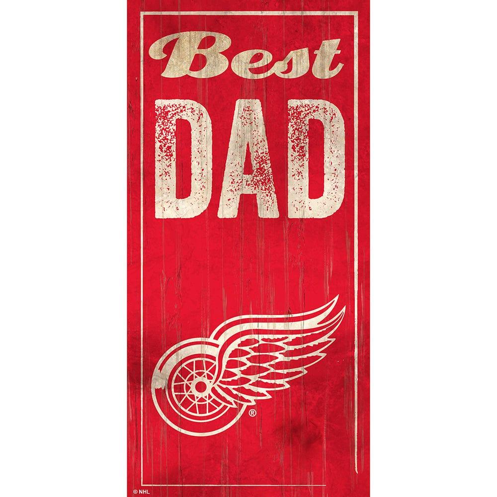 fan creations Detroit Red Wings Best Dad 6x12 Sign
