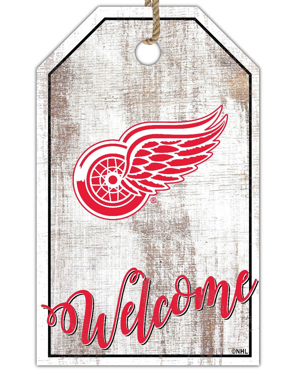 fan creations Detroit Red Wings Welcome 11x19 Tag