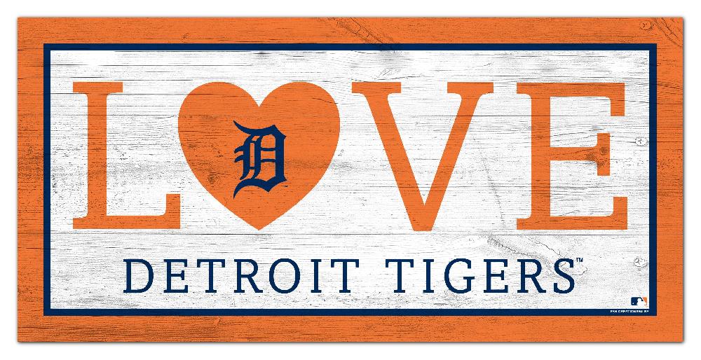 fan creations Detroit Tigers Love 6x12 Sign
