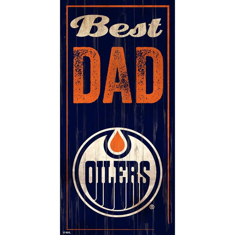 fan creations Edmonton Oilers Best Dad 6x12 Sign