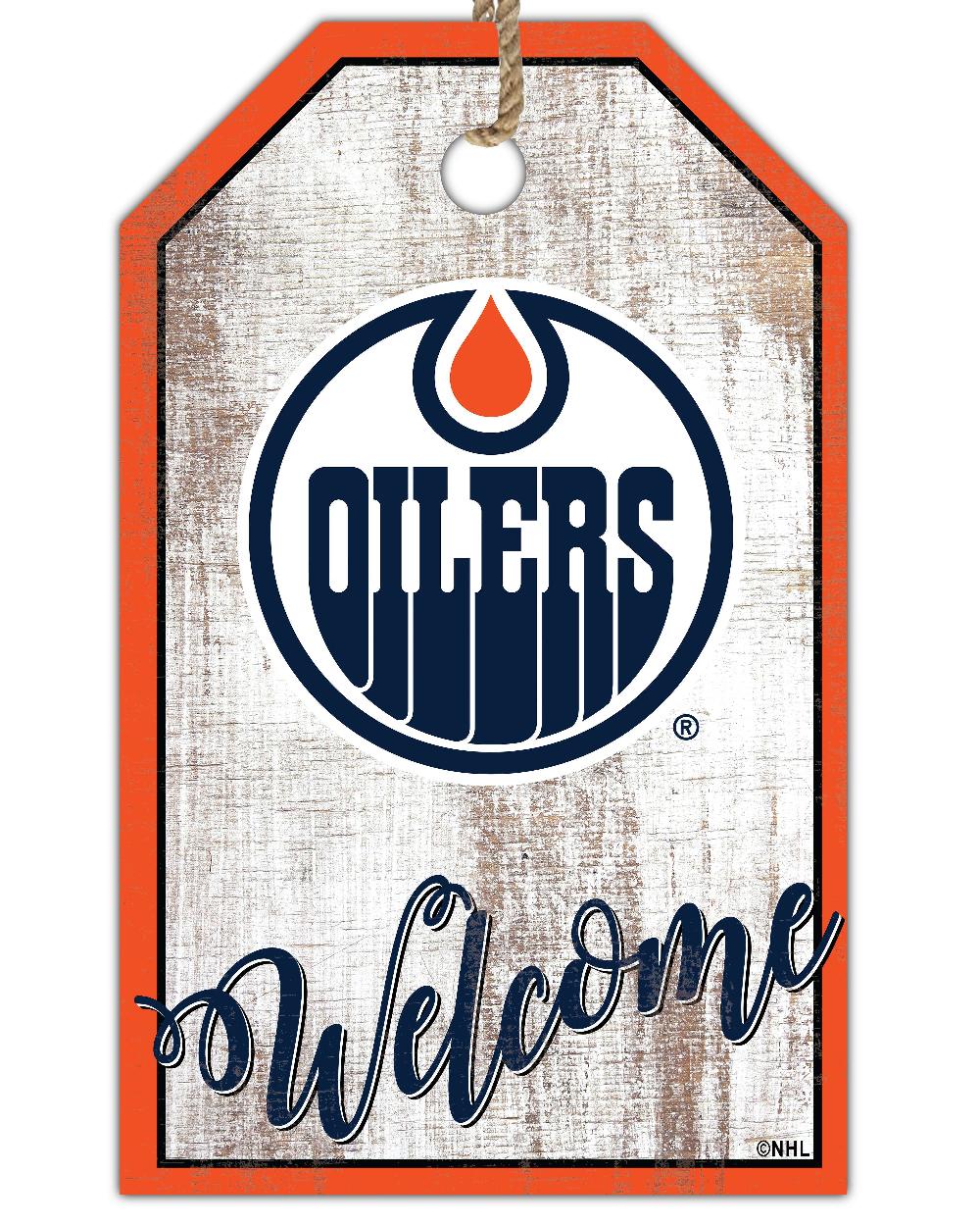 fan creations Edmonton Oilers Welcome 11x19 Tag
