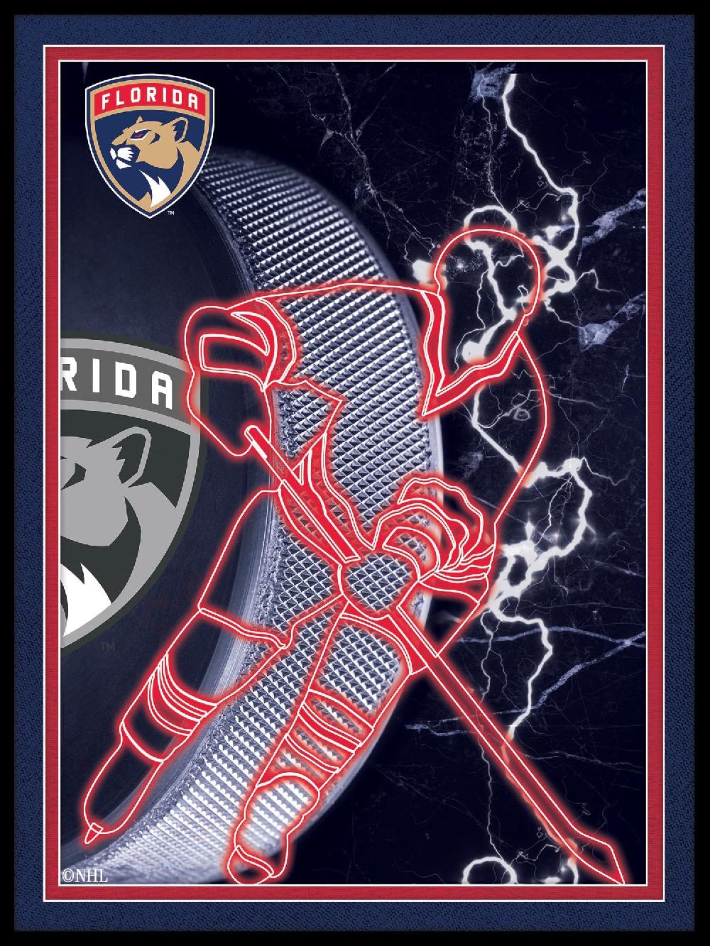 fan creations Florida Panthers Neon Player 12x16