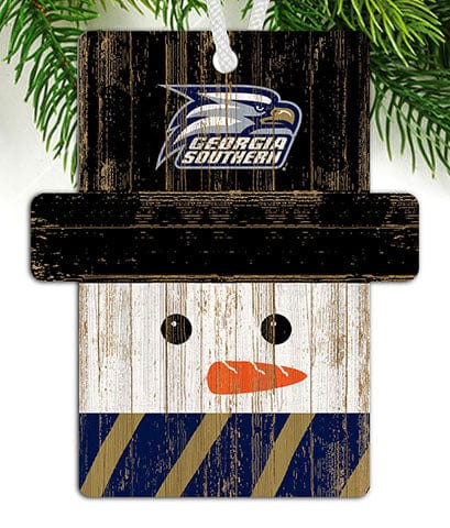 fan creations Georgia Southern Snowman Ornament