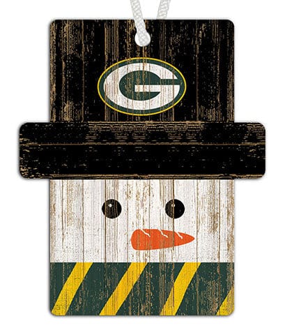 fan creations Green Bay Packers Snowman Ornament