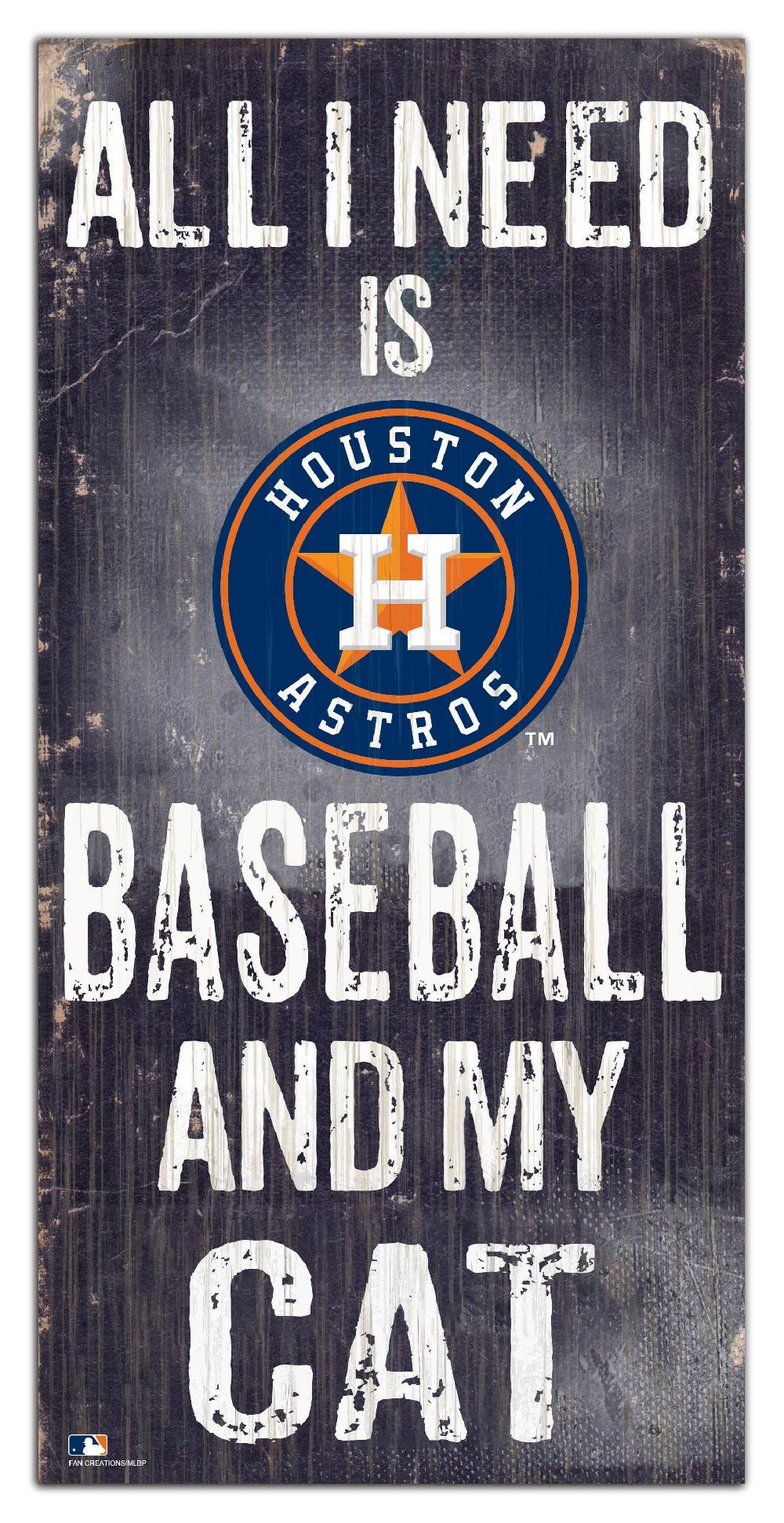 fan creations Houston Astros My Cat 6x12 Sign