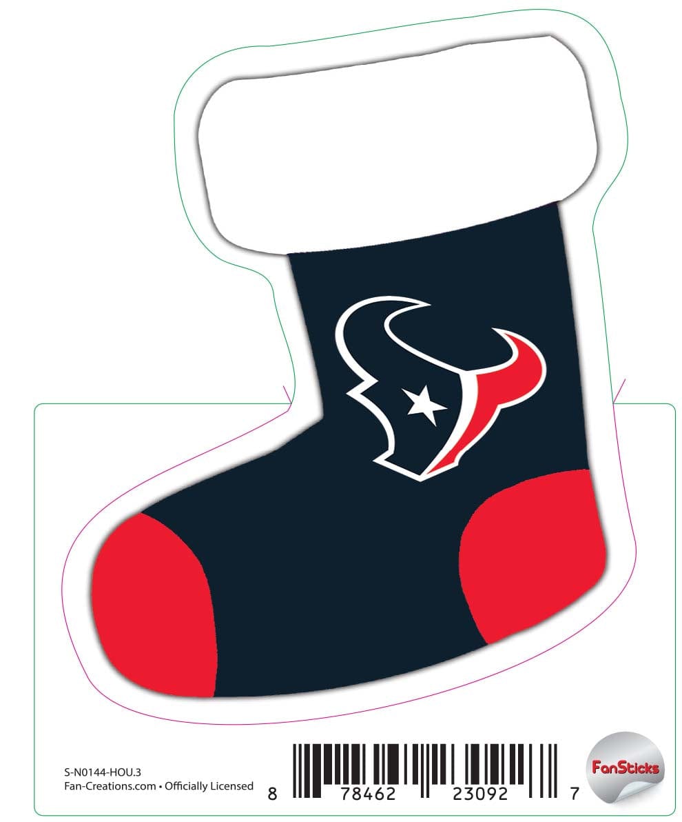 fan creations Houston Texans 3in Decal Stocking