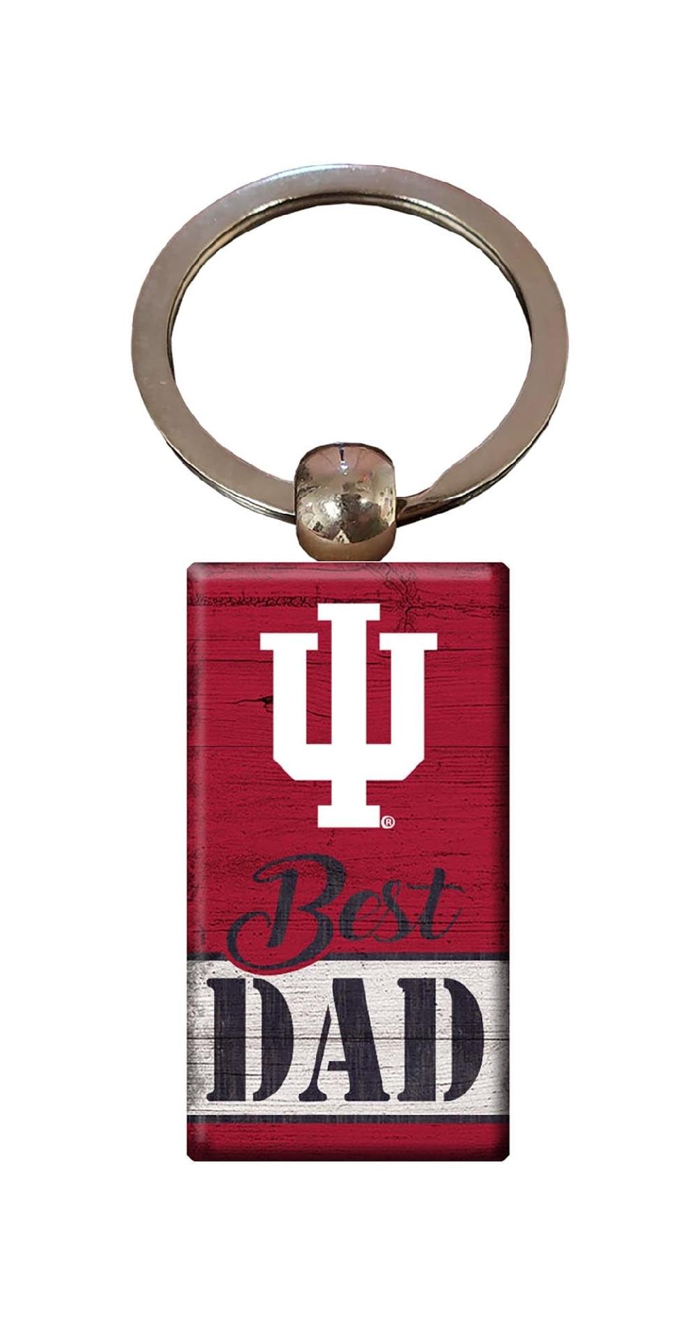 fan creations Indiana Best Dad Keychain