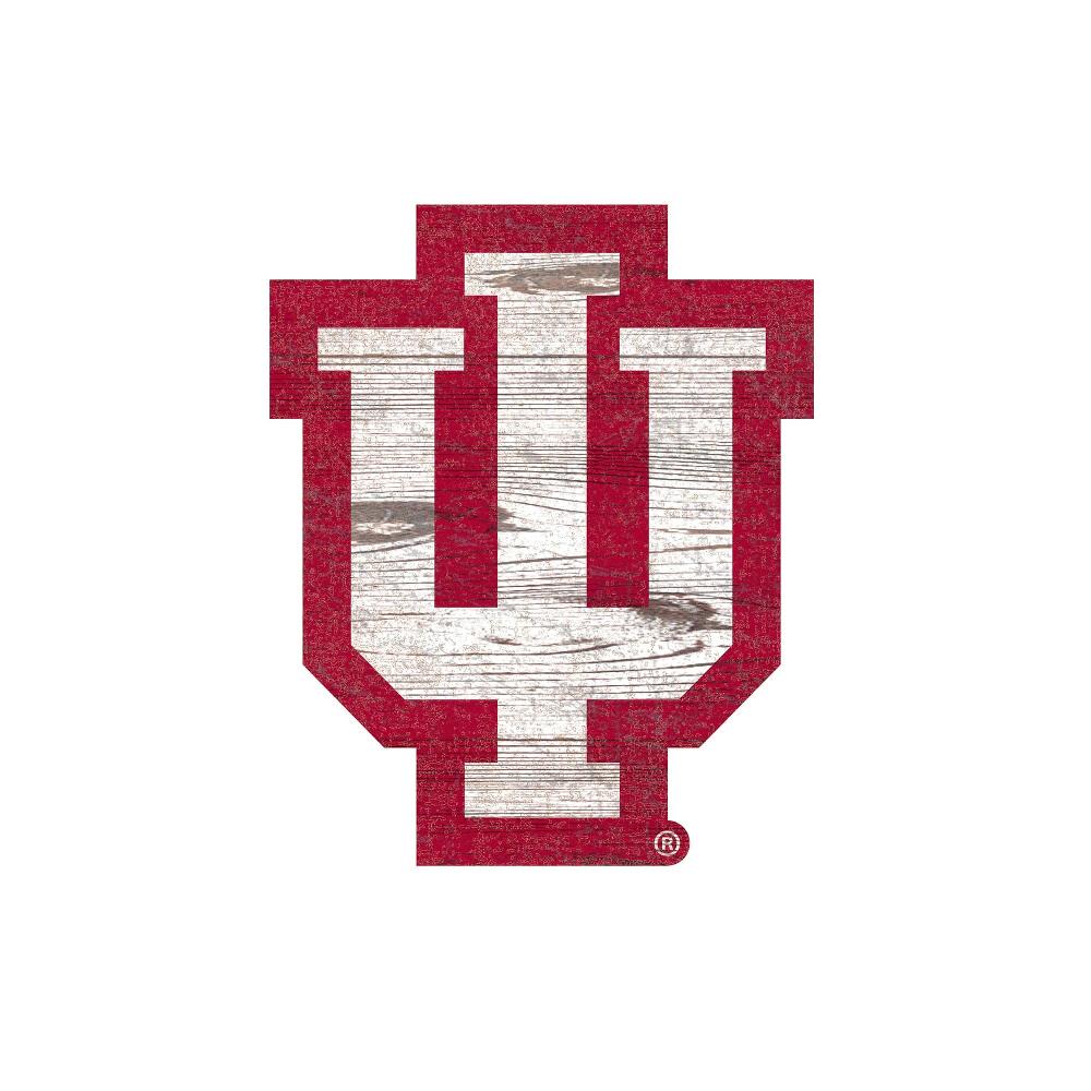 fan creations Indiana Distressed Logo Cutout Sign