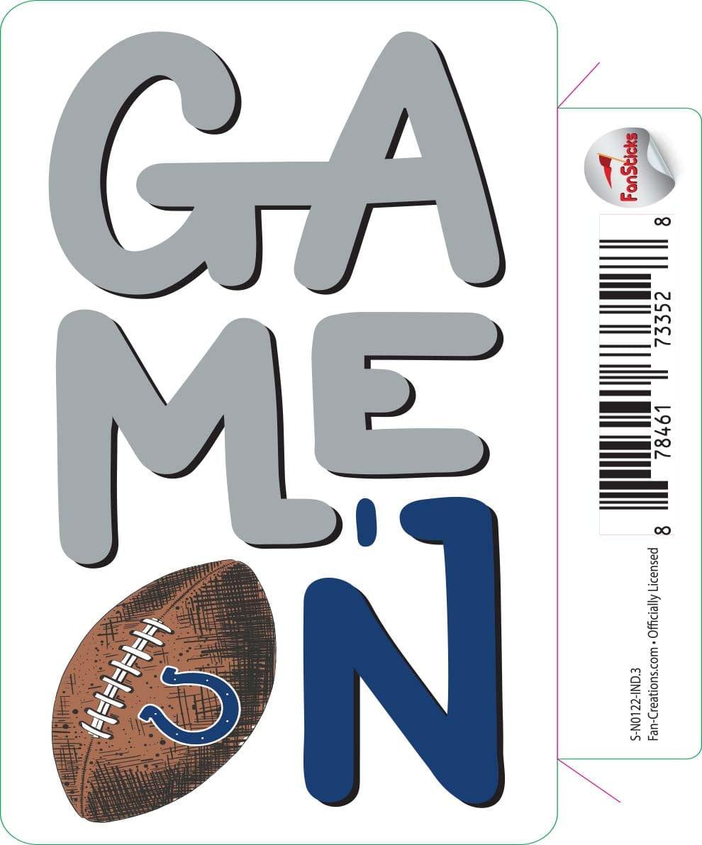 Fan Creations Indianapolis Colts 3in Decal Game On