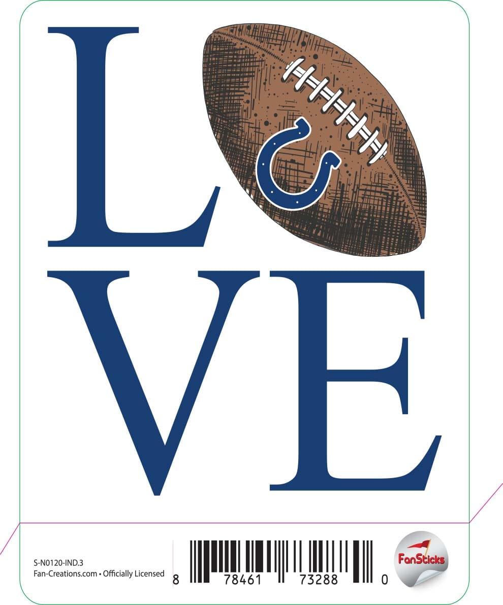 Fan Creations Indianapolis Colts 3in Decal Love
