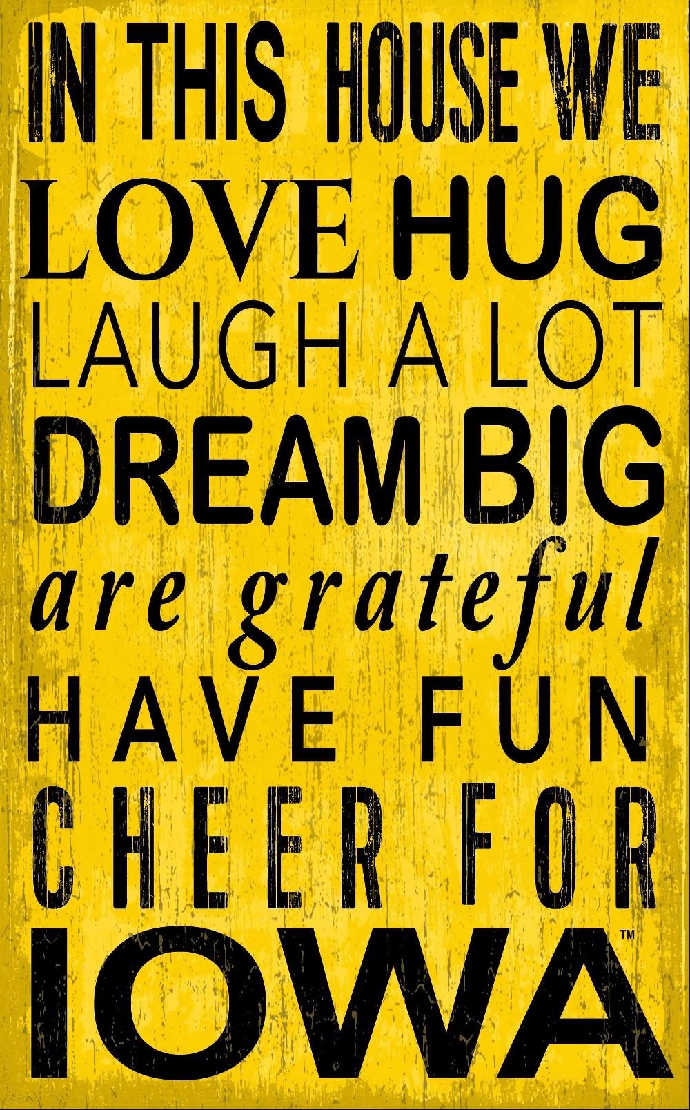 fan creations Iowa In This House 11x19 Sign