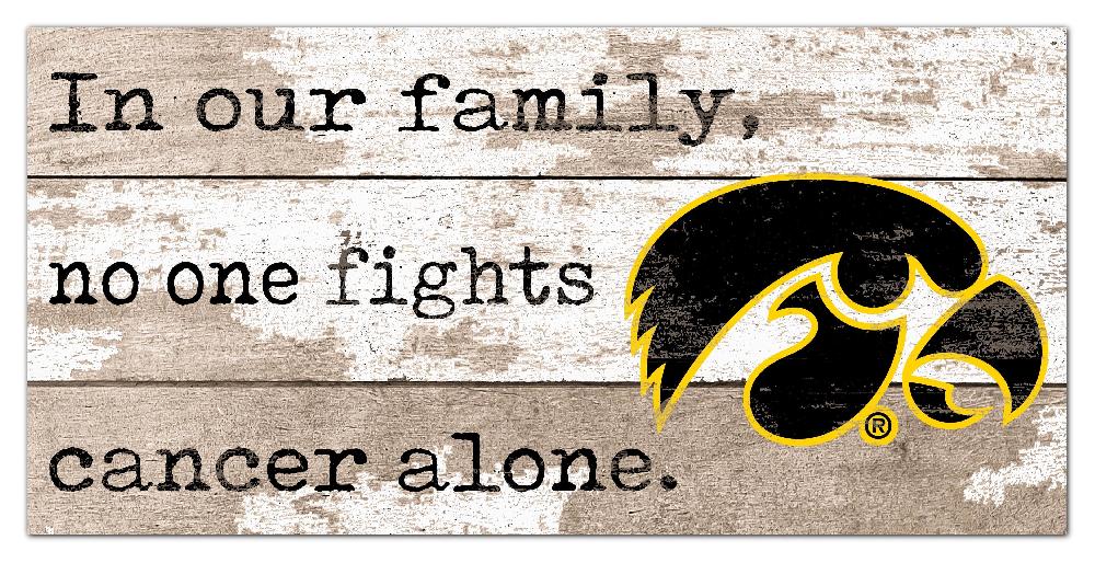 fan creations Iowa No One Fights Alone 6x12