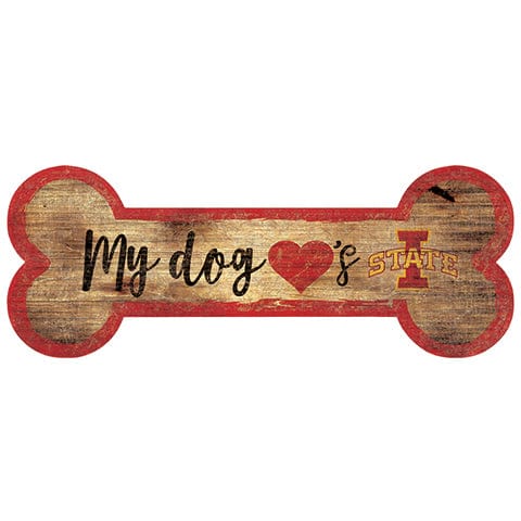 fan creations Iowa State Dog Bone Sign