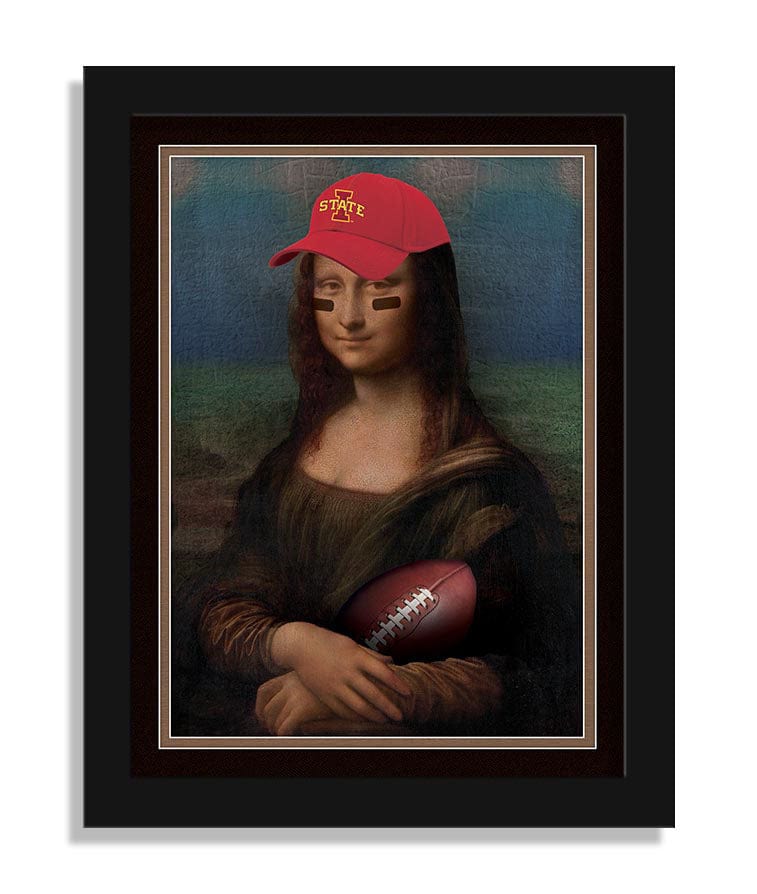 fan creations Iowa State Mona Lisa Fan 12x16