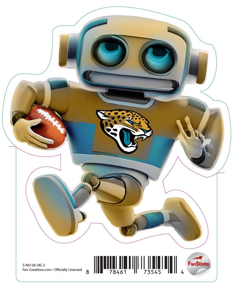 fan creations Jacksonville Jaguars 3in Decal Robot