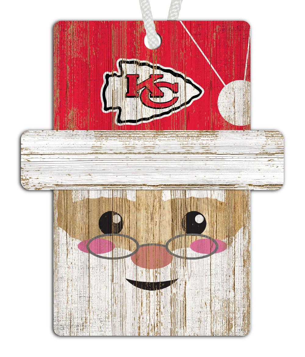 fan creations Kansas City Chiefs Santa Ornament