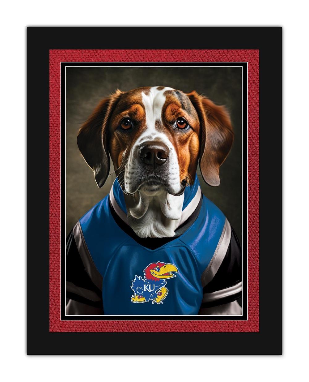 fan creations Kansas Dog in Team Jersey 12x16