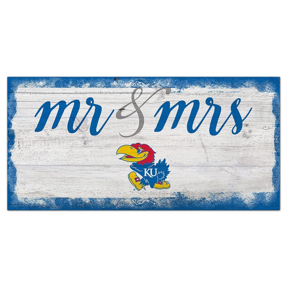 fan creations Kansas Script Mr & Mrs 6x12 Sign