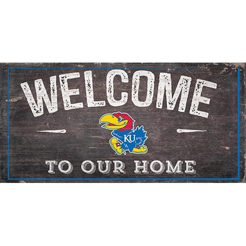 Fan Creations Kansas Welcome Distressed 6 X 12