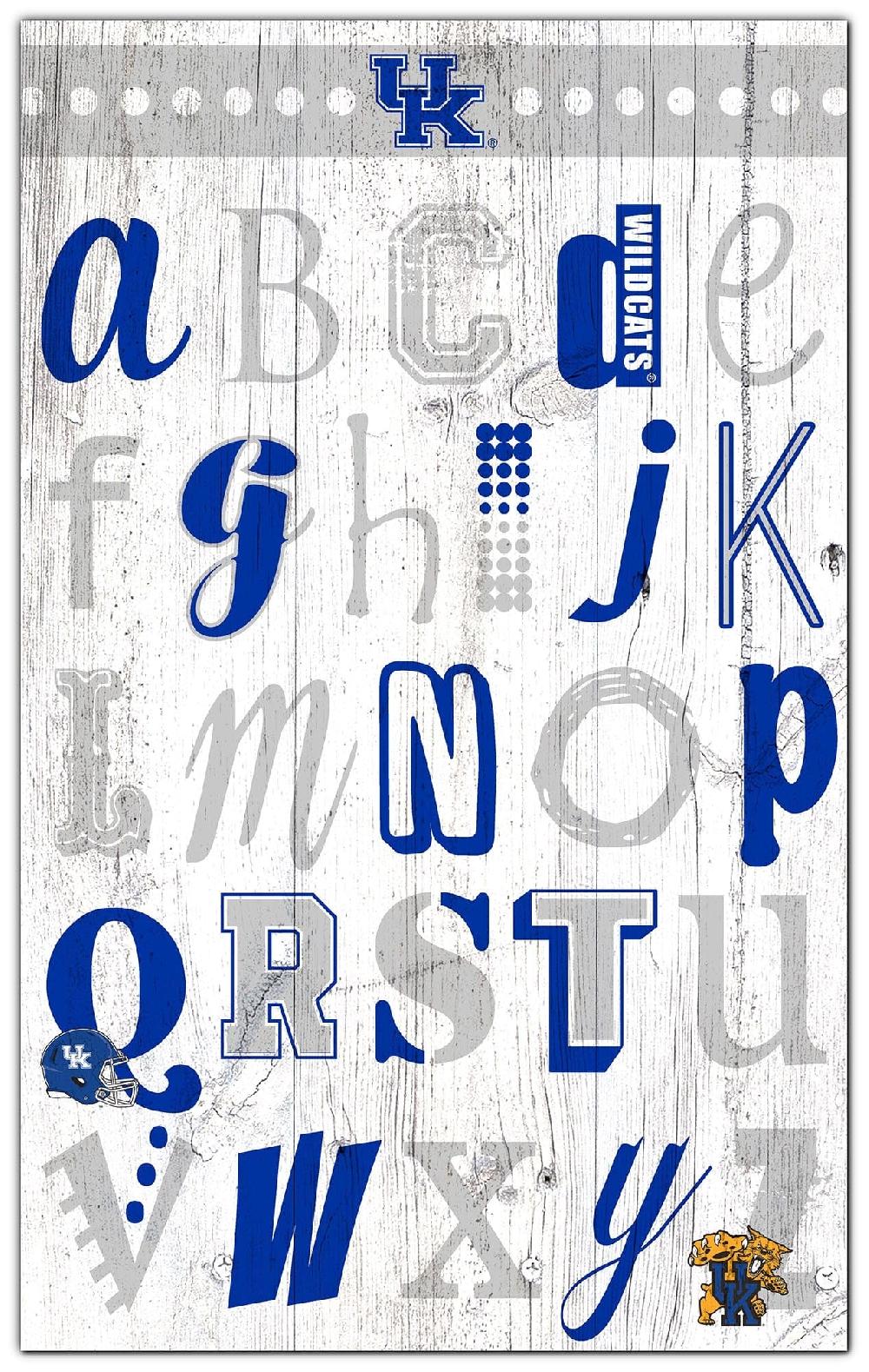 fan creations Kentucky Alphabet Sign 11x19