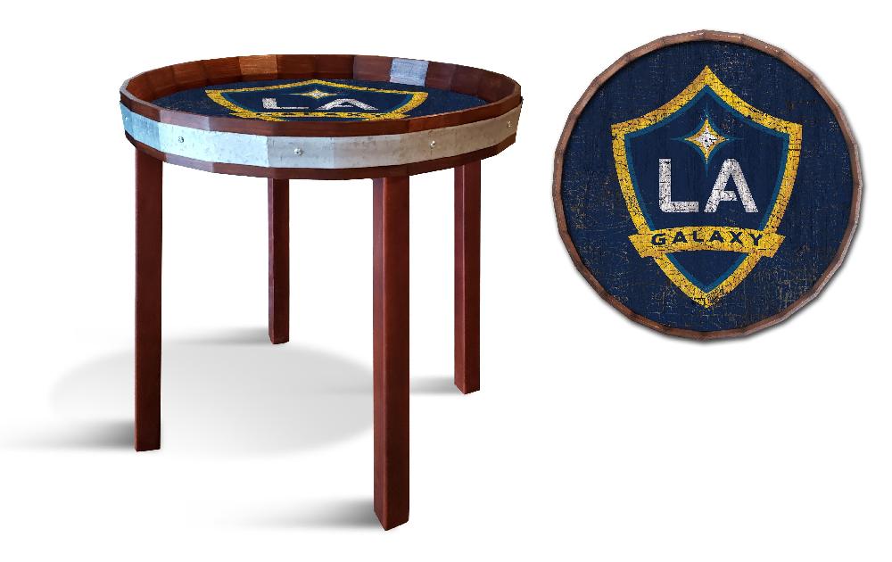 fan creations LA Galaxy Barrel Top Side Table