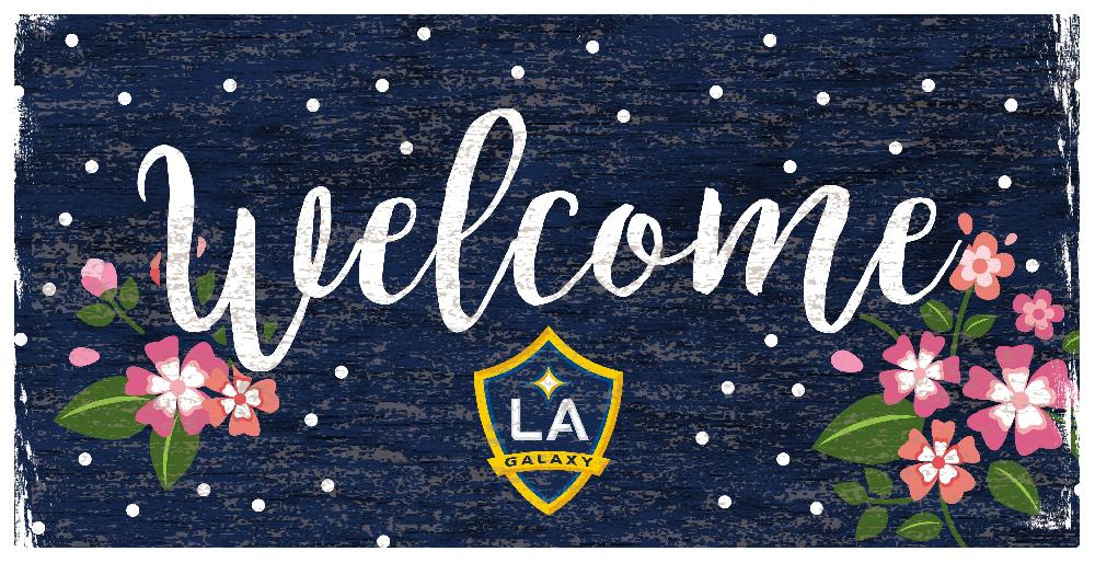 fan creations LA Galaxy Welcome Floral 6x12 Sign
