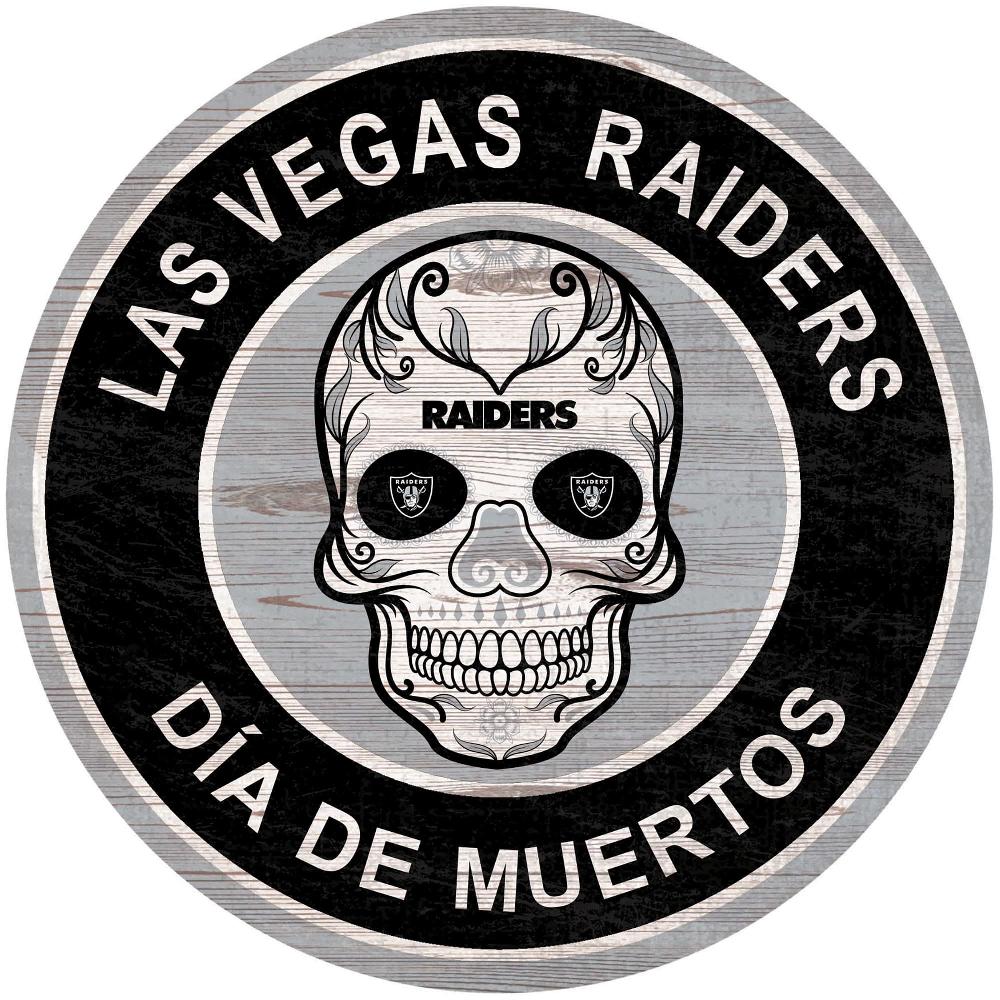 fan creations Las Vegas Raiders Sugar Skull Circle