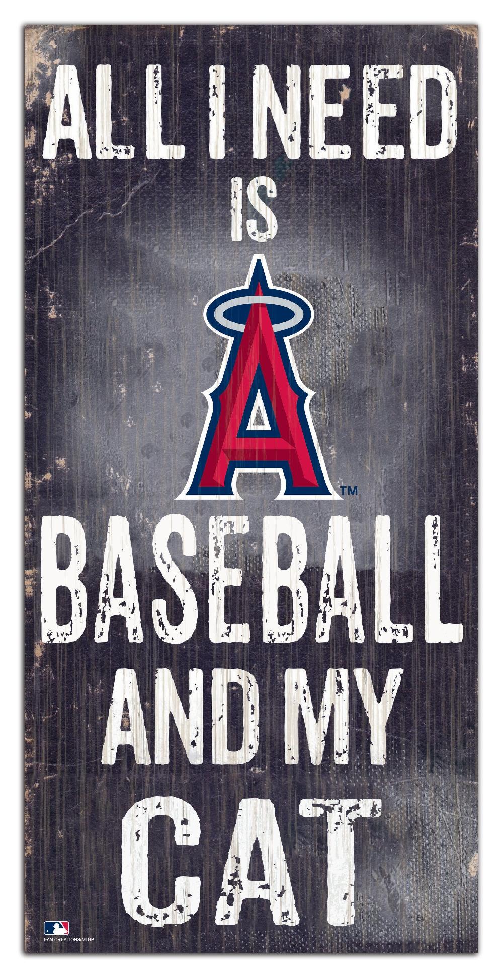 fan creations Los Angeles Angels My Cat 6x12 Sign