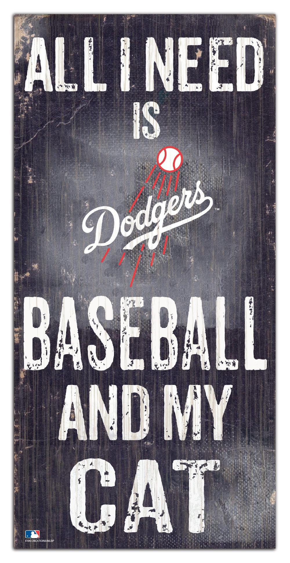 fan creations Los Angeles Dodgers My Cat 6x12 Sign