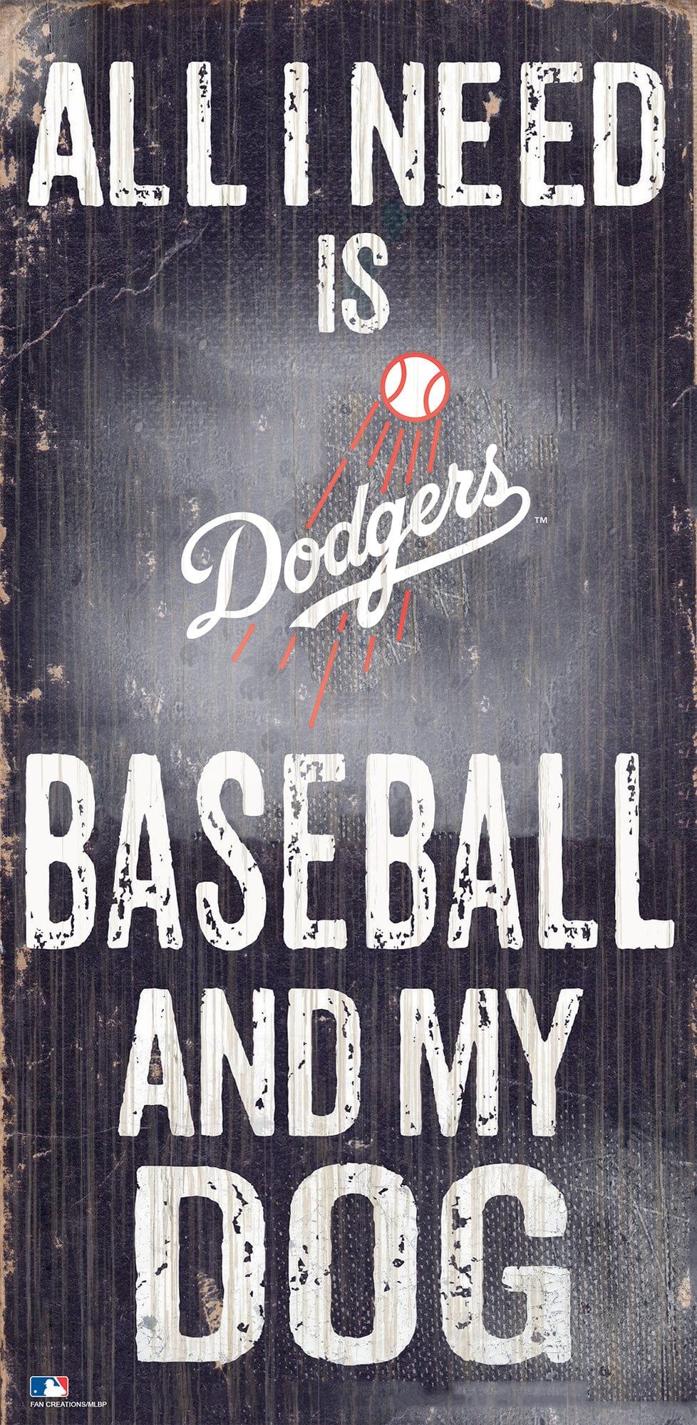 fan creations Los Angeles Dodgers My Dog 6x12 Sign