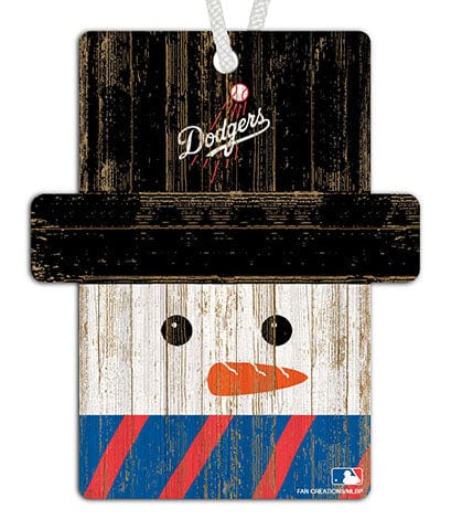 fan creations Los Angeles Dodgers Snowman Ornament