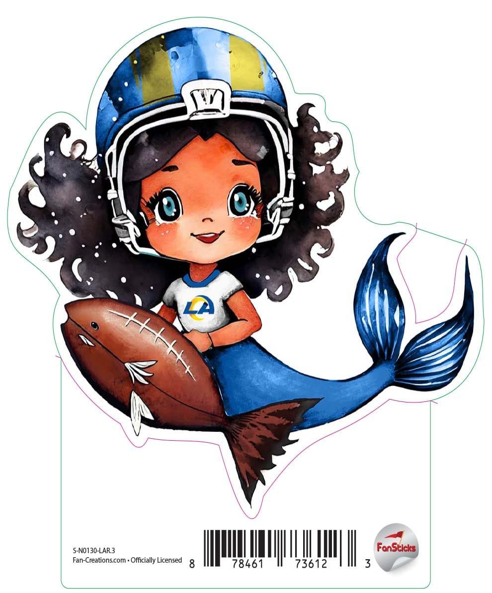 fan creations Los Angeles Rams 3in Decal Mermaid