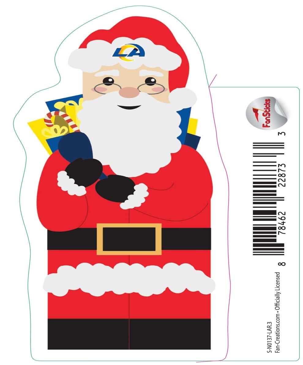 fan creations Los Angeles Rams 3in Decal Santa