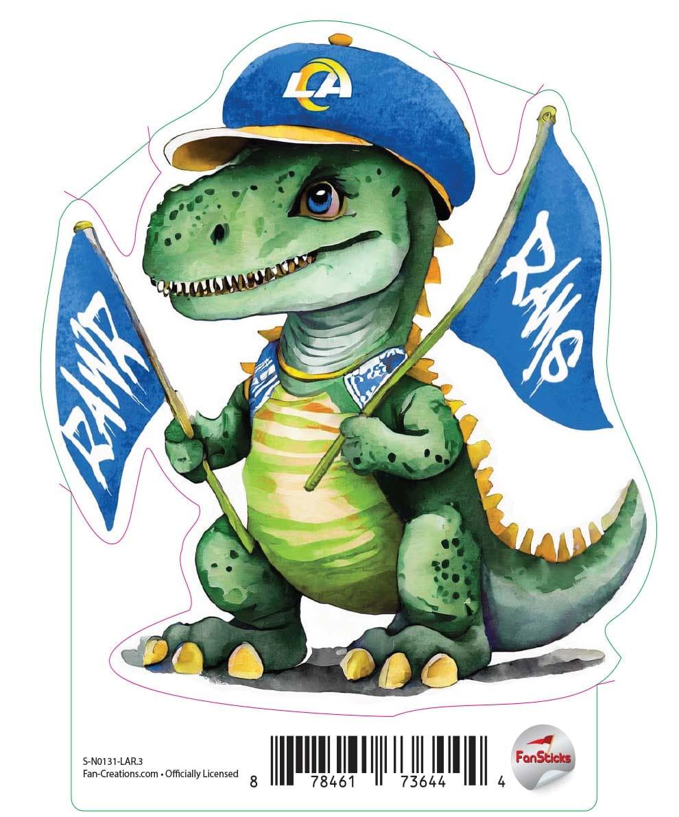 fan creations Los Angeles Rams 3in Decal T-Rex Fan