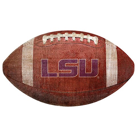 fan creations LSU 12" Football Shaped Sign