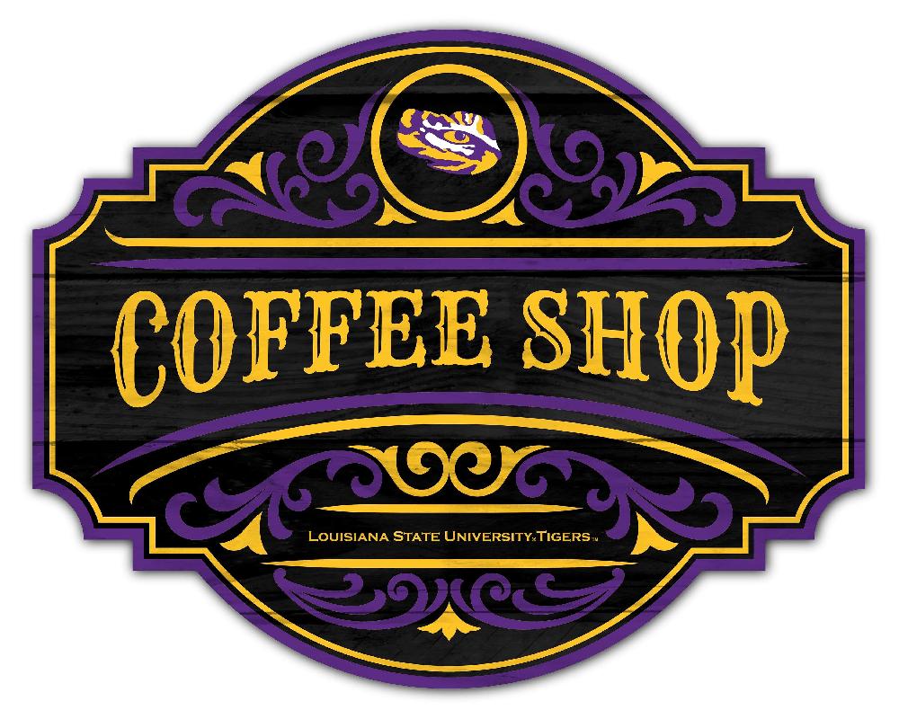 fan creations LSU Coffee Tavern Sign 24in