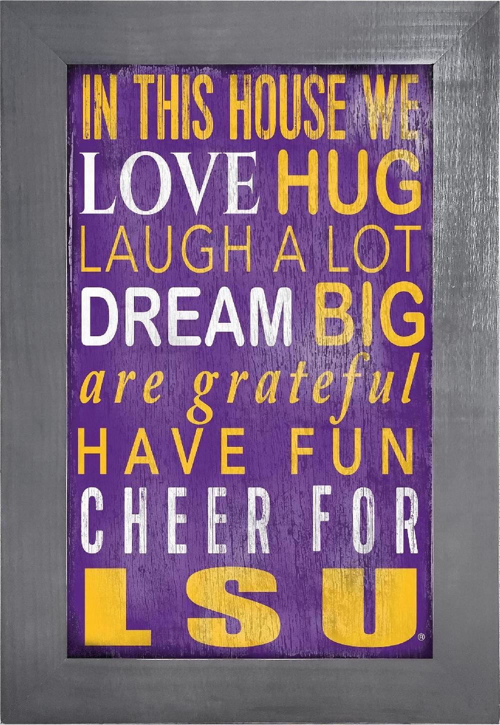 fan creations LSU Color In This House 11x19 Framed