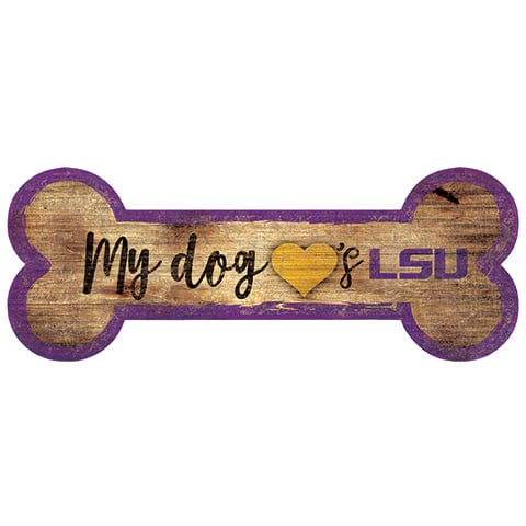 fan creations LSU Dog Bone Sign