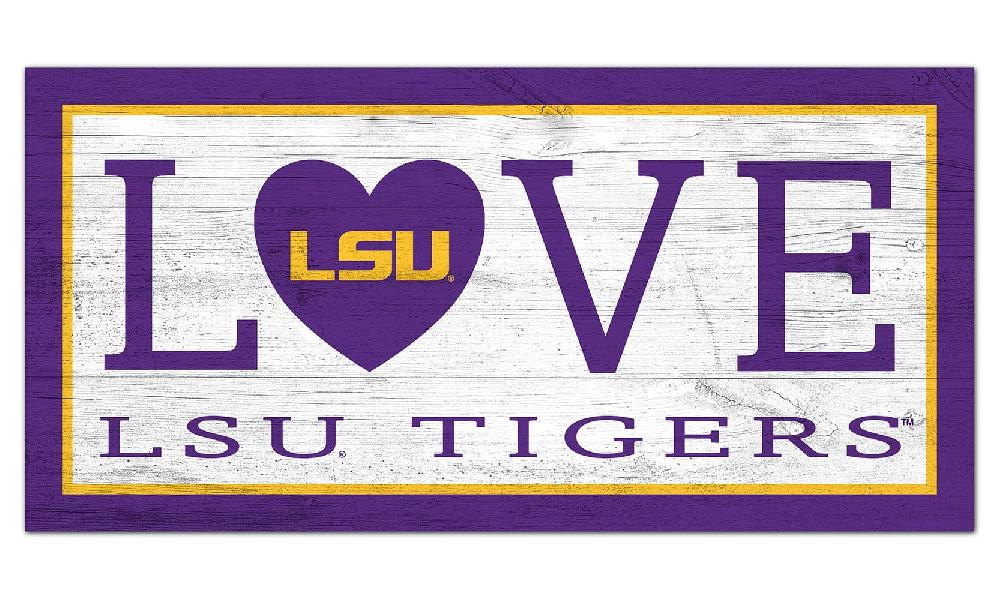 fan creations LSU Love 6x12 Sign
