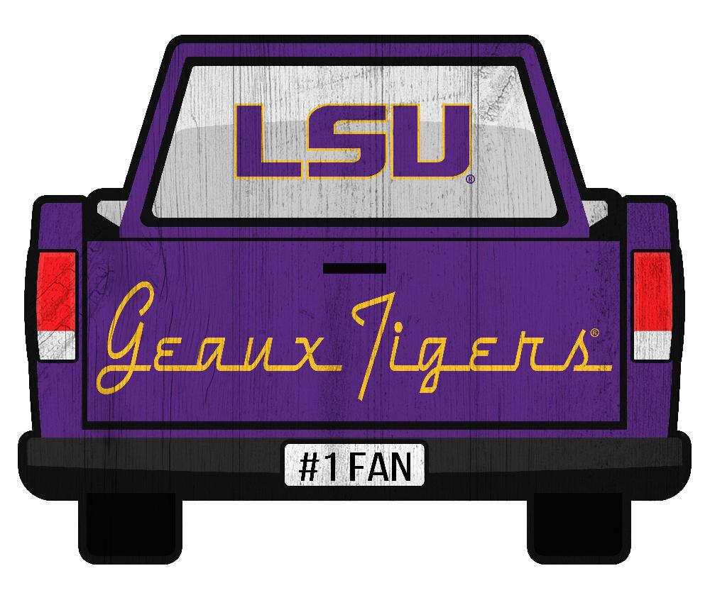 fan creations LSU Slogan Truck Back Vintage 12in