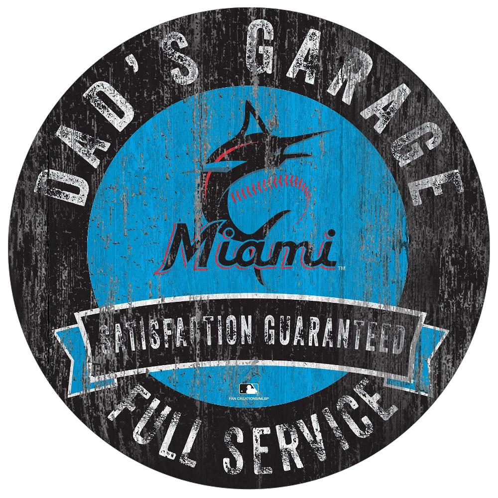 fan creations Miami Marlins Dad's Garage Sign