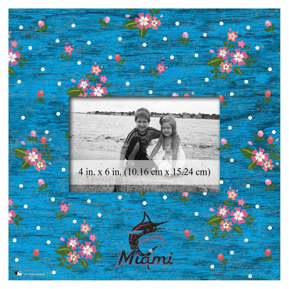 fan creations Miami Marlins Floral 10x10 Frame