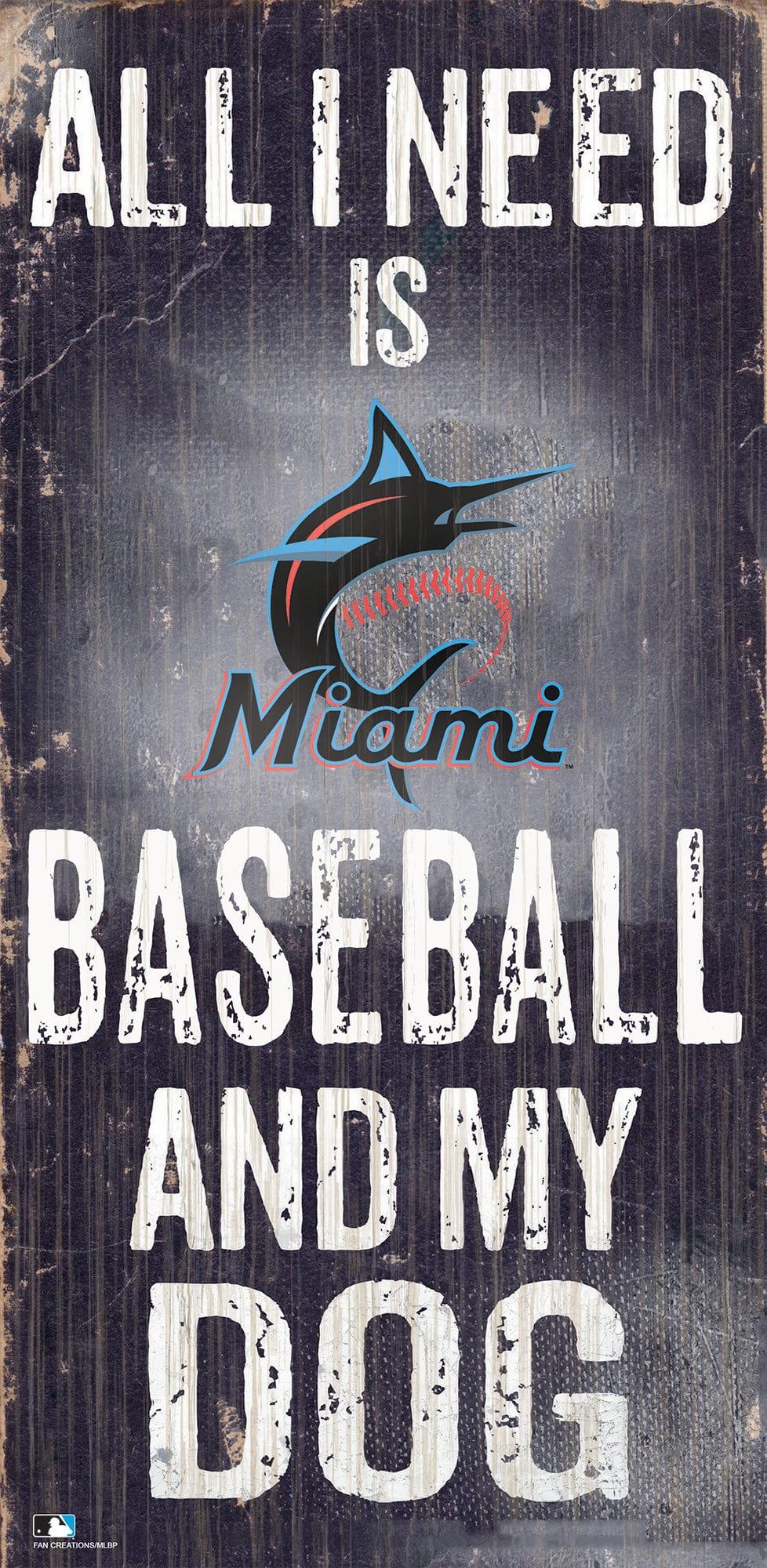 fan creations Miami Marlins My Dog 6x12 Sign