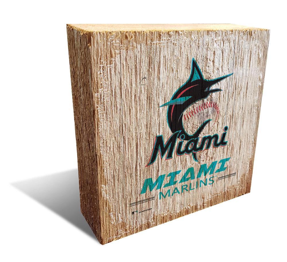 fan creations Miami Marlins Team Logo Block