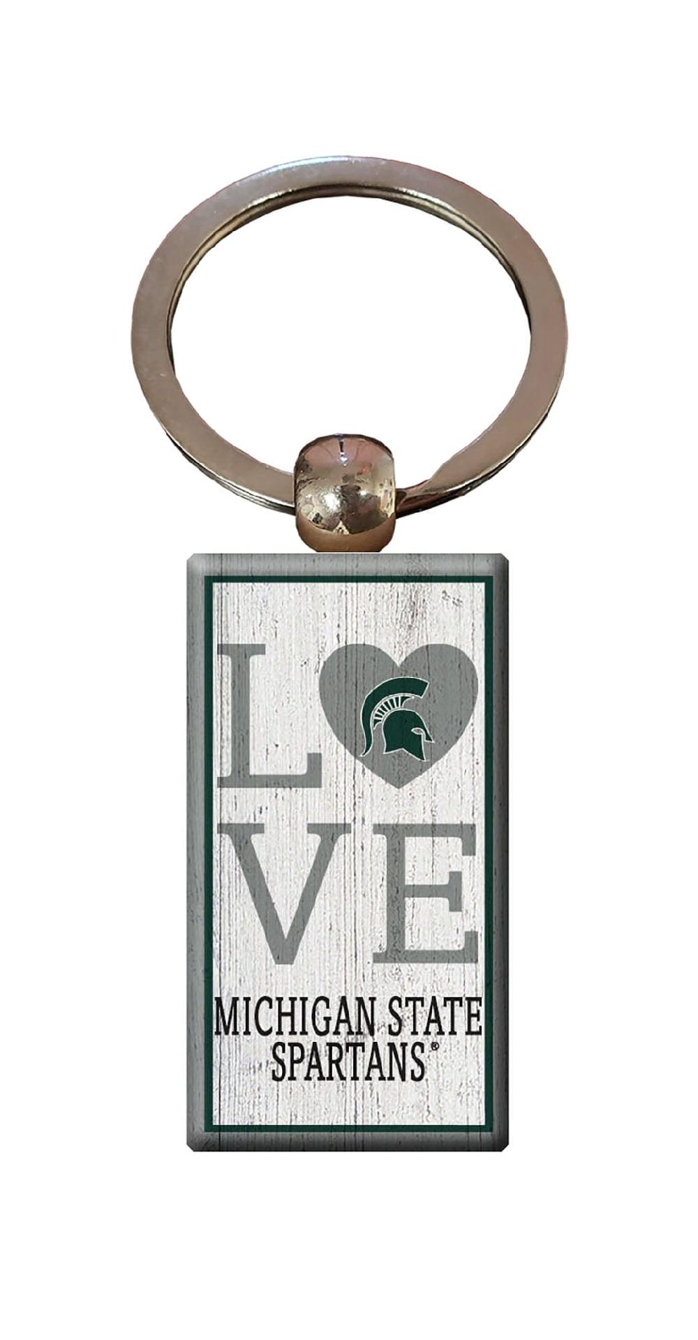 fan creations Michigan State Love Keychain