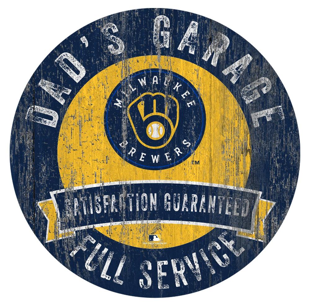 fan creations Milwaukee Brewers Dad's Garage Sign