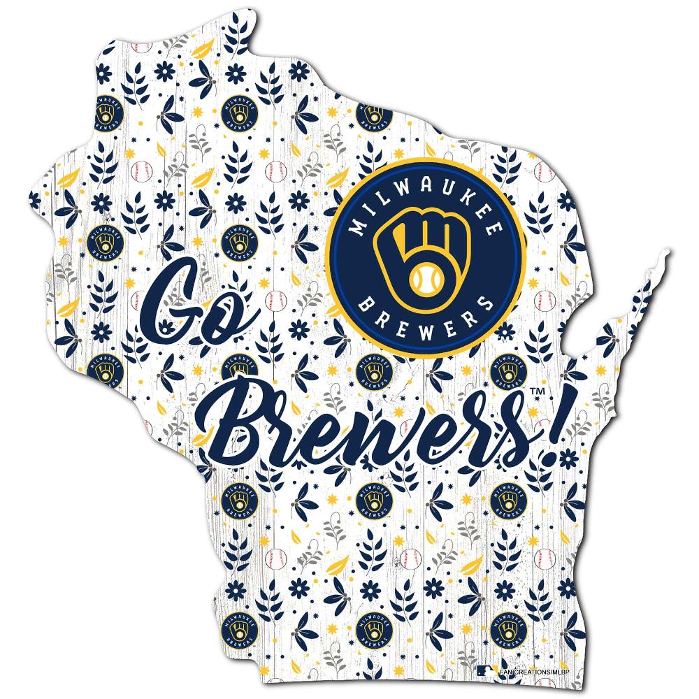 fan creations Milwaukee Brewers State Sign 24in