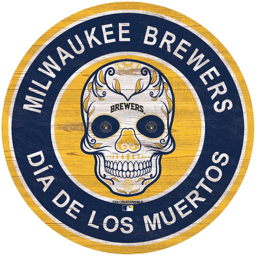 fan creations Milwaukee Brewers Sugar Skull Circle
