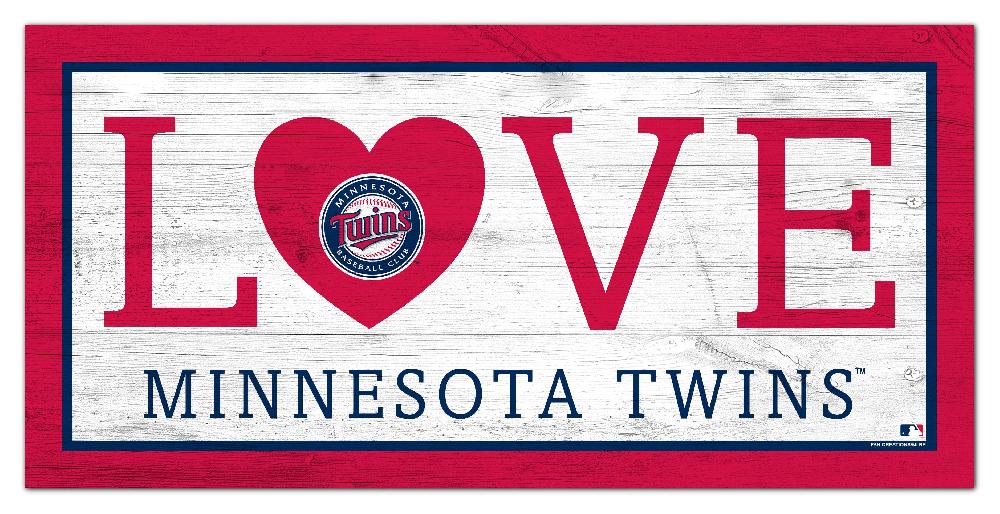 fan creations Minnesota Twins Love 6x12 Sign