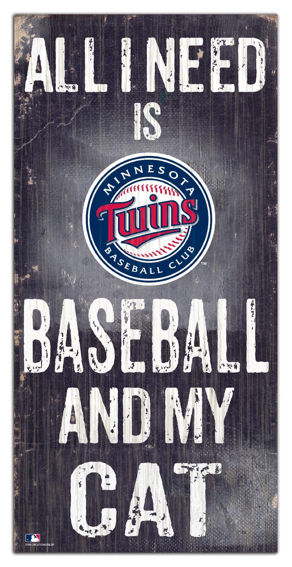 fan creations Minnesota Twins My Cat 6x12 Sign